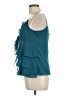 Bisou Bisou 100% Polyester Teal Sleeveless Blouse Size 12 - photo 5