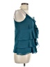 Bisou Bisou 100% Polyester Teal Sleeveless Blouse Size 12 - photo 4
