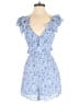 Francesca's 100% Polyester Hearts Blue Romper Size S - photo 1