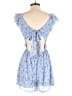 Francesca's 100% Polyester Hearts Blue Romper Size S - photo 2