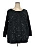 Woman Within Stars Black Pullover Sweater Size 22 (1X) - photo 1