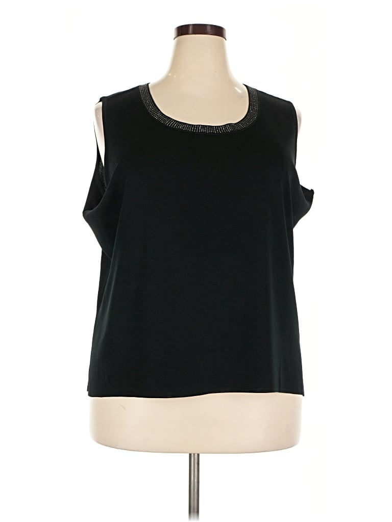 Pre-owned Ming Wang Sleeveless Blouse In Black