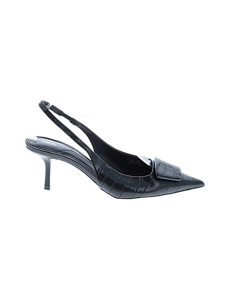 Pre-owned Zara Basic Heels In Black
