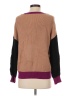Express Color Block Brown Pullover Sweater Size S - photo 2
