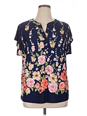 August Mist Short Sleeve Blouse (view 1)