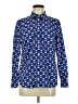 Talbots 100% Cotton Print Blue Long Sleeve Button-Down Shirt Size M - photo 1