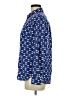 Talbots 100% Cotton Print Blue Long Sleeve Button-Down Shirt Size M - photo 5