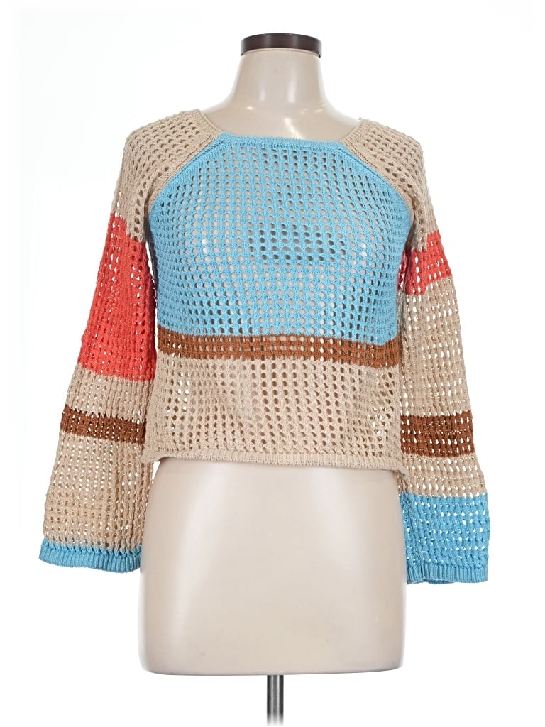 Pre-owned Poof Pullover Sweater In Tan