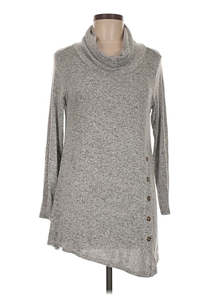 Pre-owned Misia Long Sleeve Turtleneck In Gray