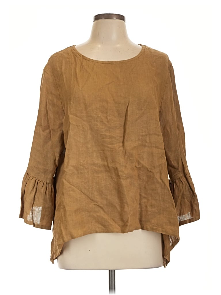 Pre-owned Bryn Walker 3/4 Sleeve Blouse In Brown