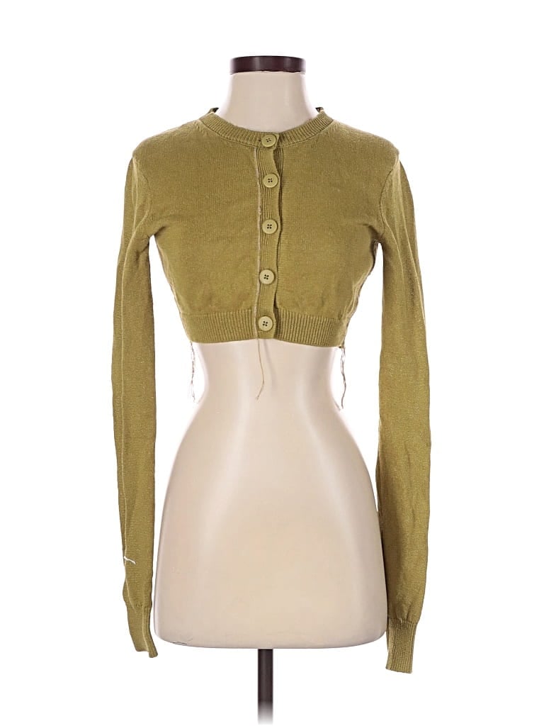 Pre-owned Zara Cardigan Sweater In Green