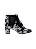 Anne Klein Floral Black Ankle Boots Size 7 - photo 1