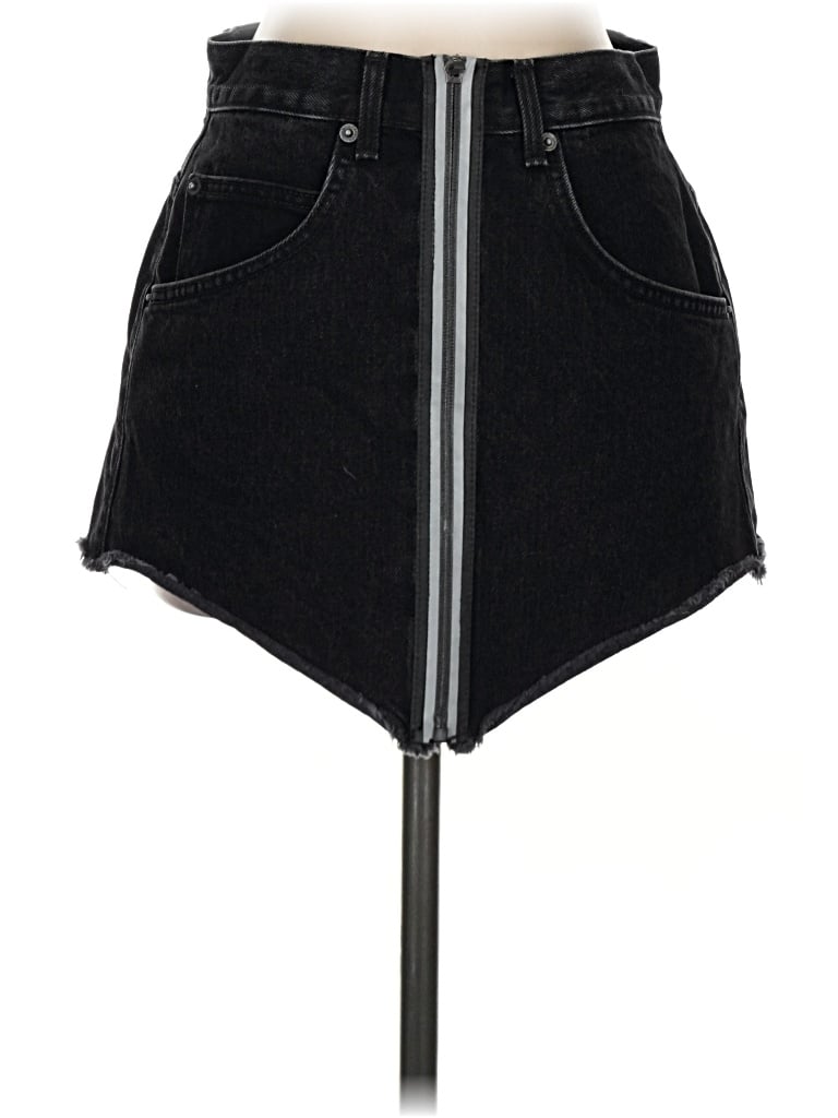 Pre-owned Carmar Denim Skirt In Black