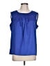 Kasper Blue Sleeveless Blouse Size L - photo 1