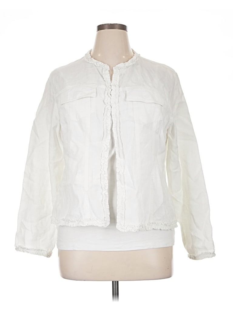 Pre-owned Chico's Jacket In White