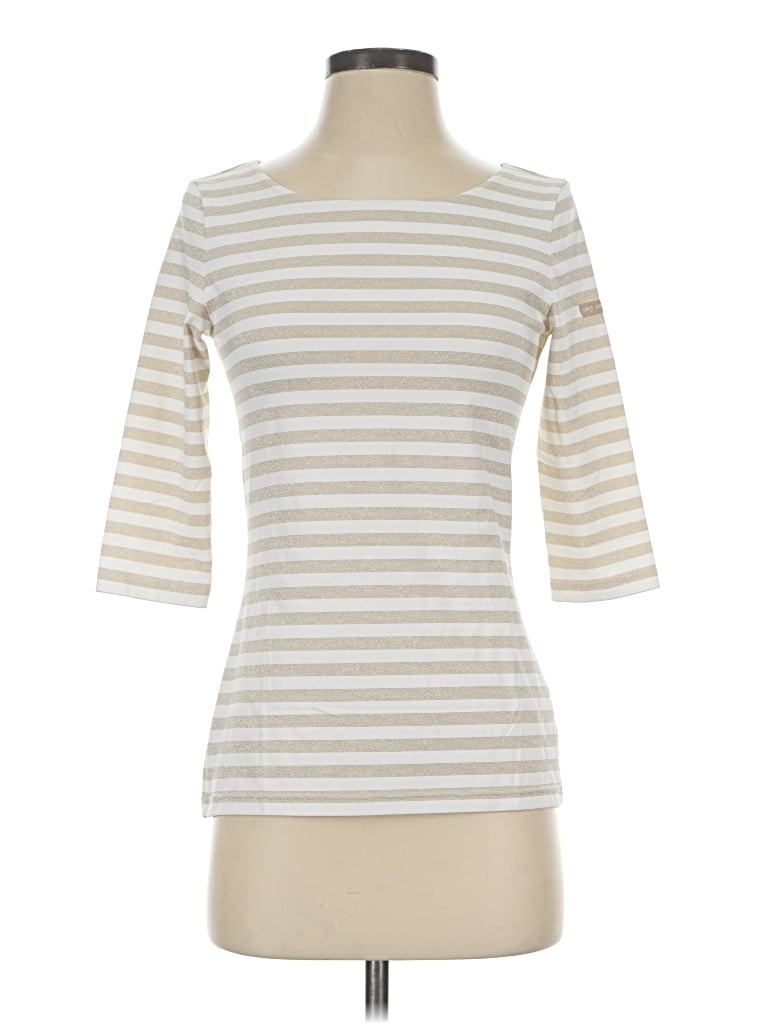Pre-owned Saint James 3/4 Sleeve T-shirt In Ivory