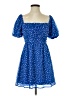 Blue Rain 100% Polyester Stars Blue Casual Dress Size S - photo 1