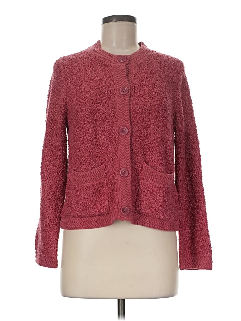 Pre-owned Jcrew Cardigan Sweater In Burgundy