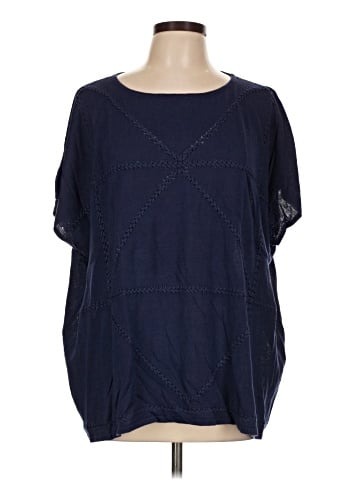 Joan Vass Short Sleeve Blouse (view 1)