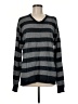 Paper Denim & Cloth Stripes Gray Pullover Sweater Size Med (2) - photo 1