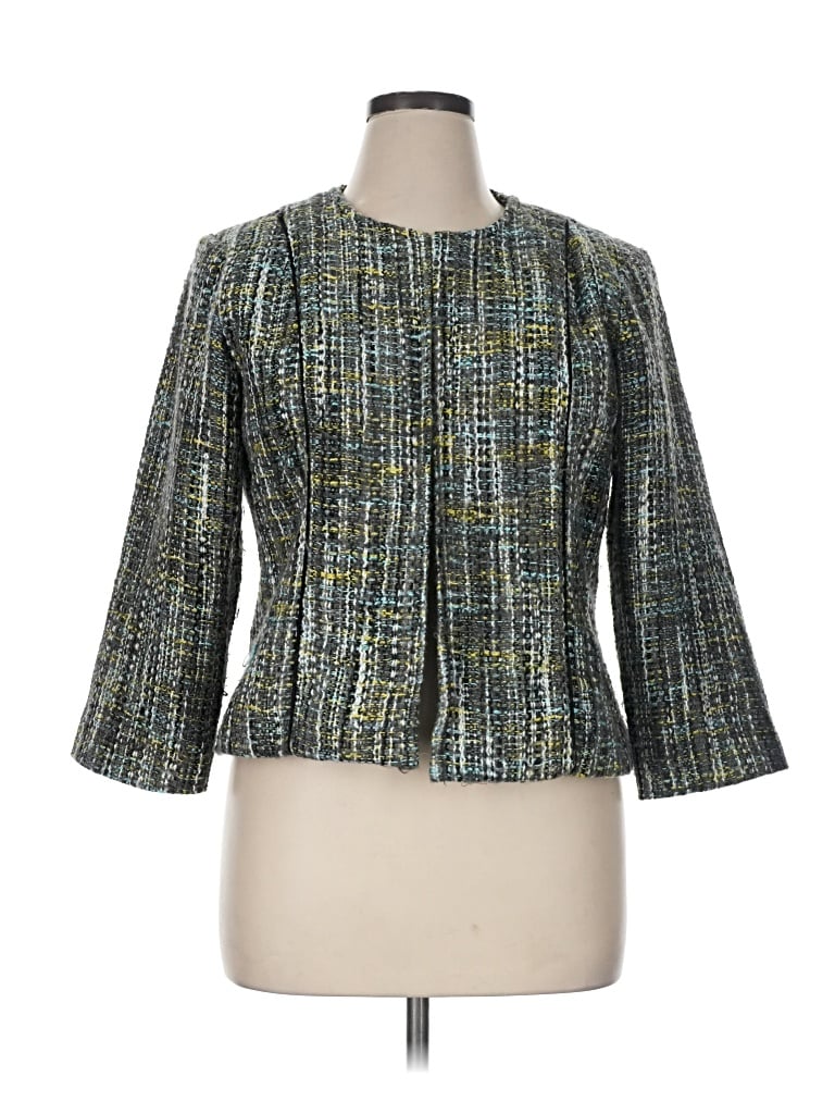 Pre-owned Christopher & Banks Blazer Jacket In Green