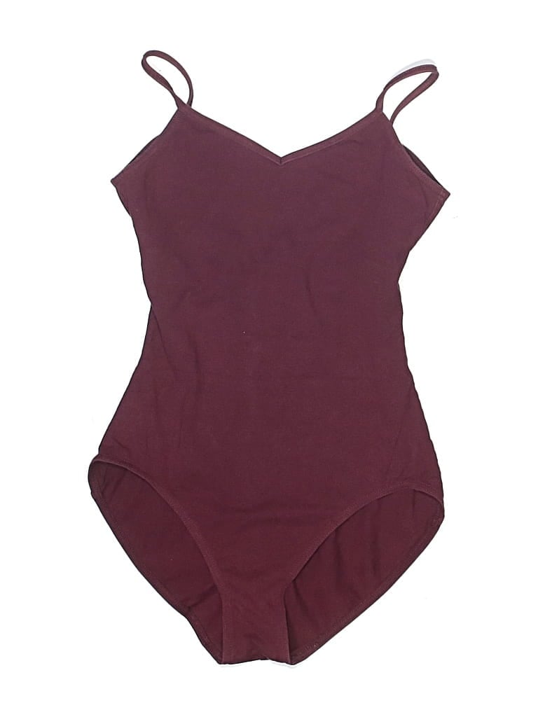Pre-owned Capezio Bodysuit In Burgundy