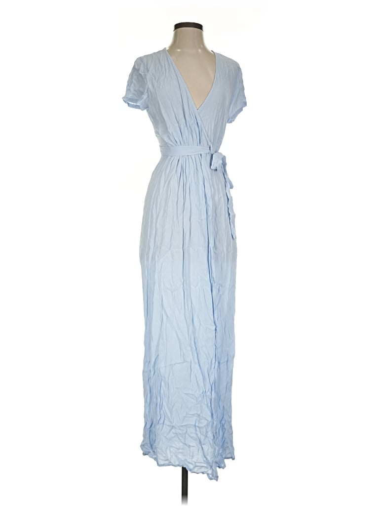 Pre-owned Olivaceous Casual Dress In Blue