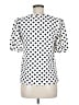 Green Envelope Polka Dots White Short Sleeve Blouse Size M - photo 2