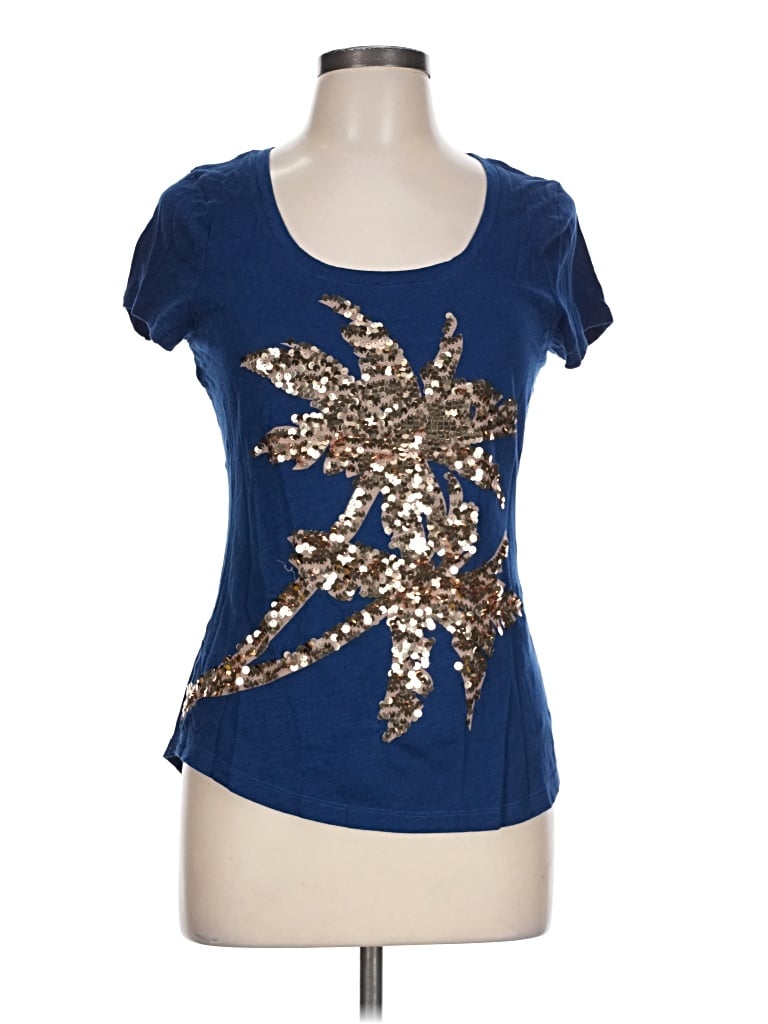 Pre-owned Express Short Sleeve T-shirt In Blue