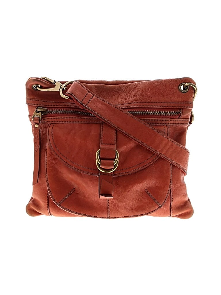 Pre-owned Fossil Leather Crossbody Bag In Brown