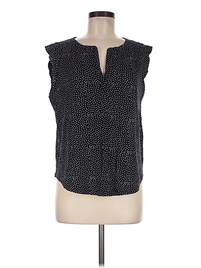 Pre-owned Ann Taylor Loft Sleeveless Blouse In Black