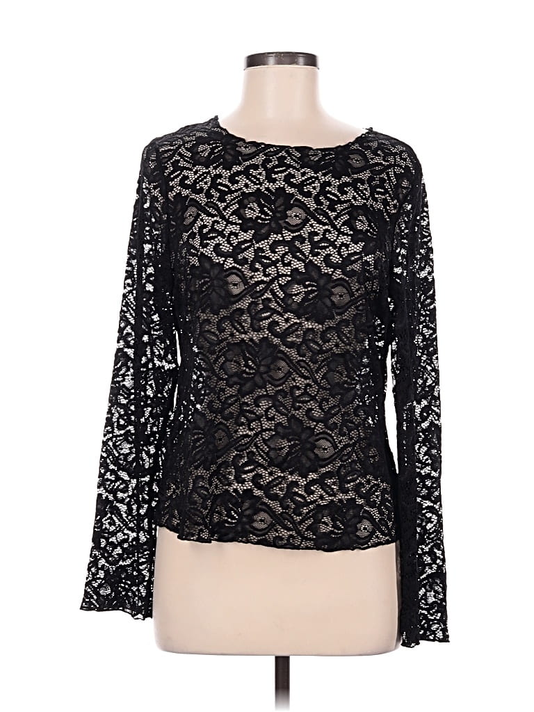 Pre-owned Vila Long Sleeve T-shirt In Black