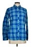 Talbots Plaid Blue Long Sleeve Button-Down Shirt Size M - photo 1