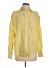 Faherty 100% Linen Stripes Yellow Long Sleeve Button-Down Shirt Size XS - photo 1