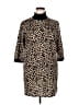 Zara Basic Animal Print Brown Casual Dress Size XL - photo 1