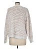 Pol Chevron-herringbone Silver Pullover Sweater Size M - photo 2