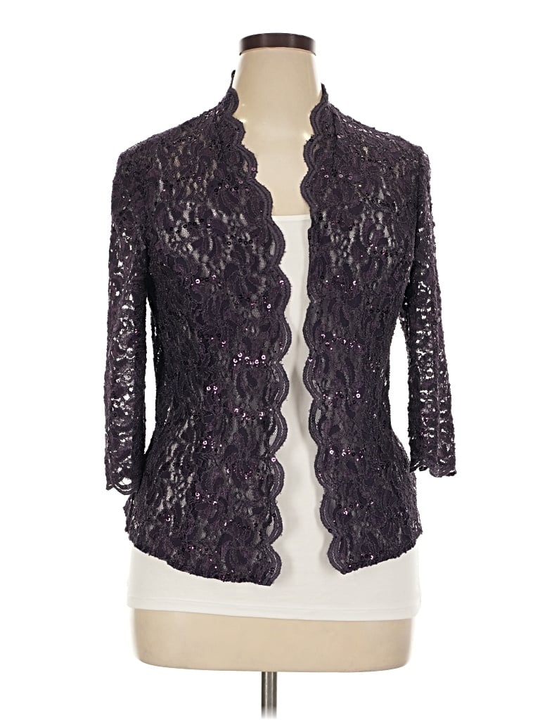 Pre-owned Alex Evenings Blazer Jacket In Purple