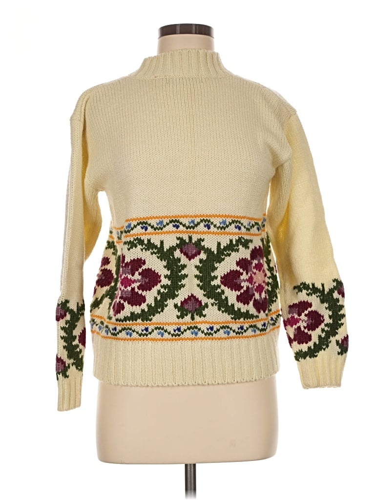 Pre-owned Worthington Turtleneck Sweater In Ivory