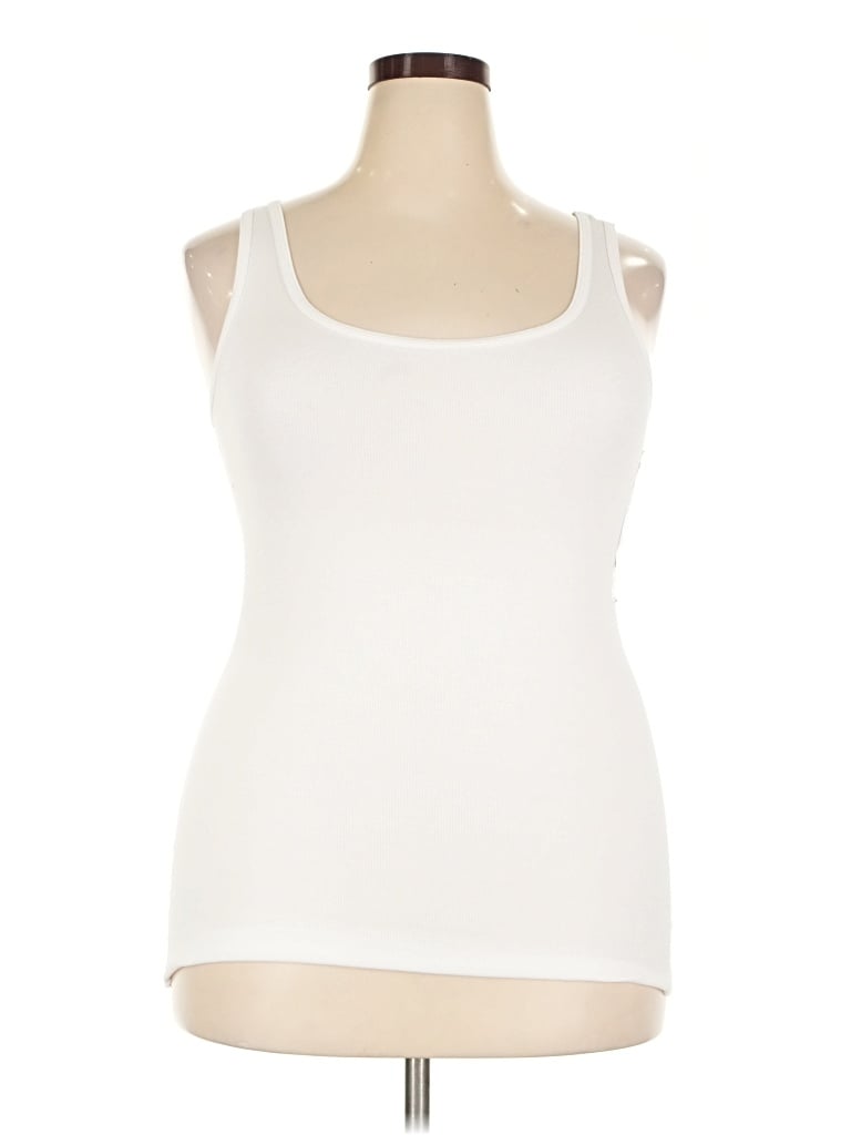 Faded Glory Tank Top Ivory Strapless Neckline Tops
