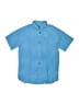 Hurley 100% Cotton Stripes Blue Short Sleeve Button-Down Shirt Size 10 - 12 - photo 1
