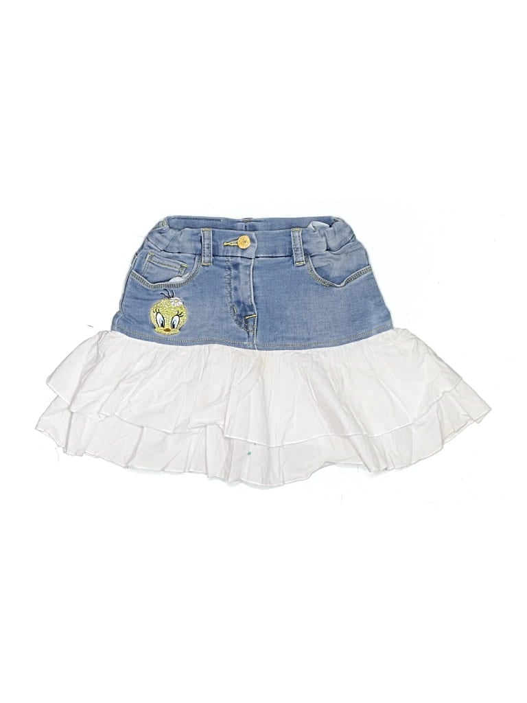 Pre-owned Monnalisa Kids' Denim Skirt In Blue