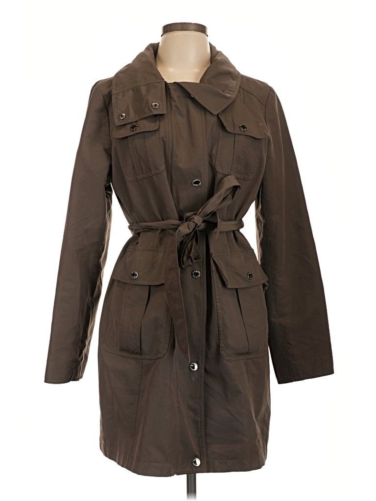Pre-owned Ellen Tracy Trenchcoat In Brown