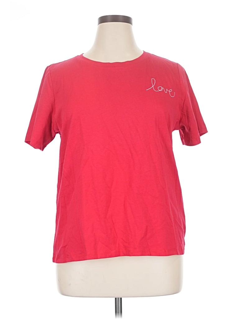 Pre-owned Ella Moss Short Sleeve T-shirt In Red