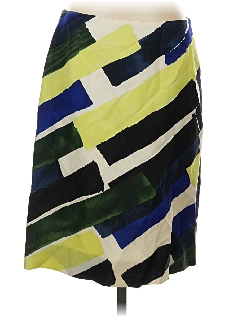 Pre-owned Per Se Silk Skirt In Green
