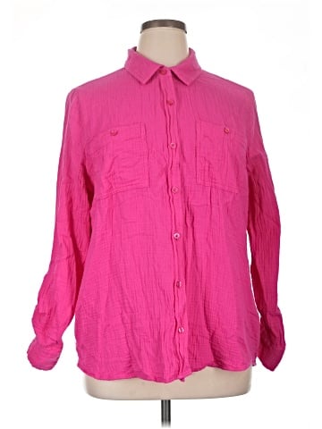 CALVIN KLEIN JEANS Long Sleeve Button-Down Shirt (view 1)