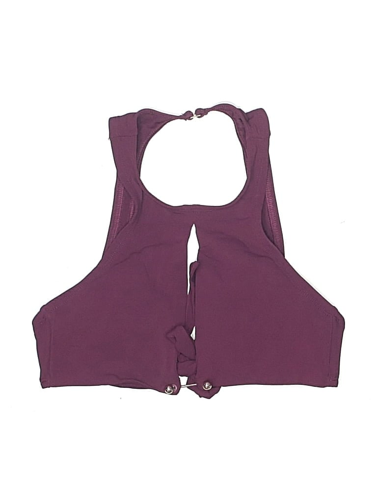 Pre-owned Robin Piccone Swimsuit Top Burgundy Swimwear