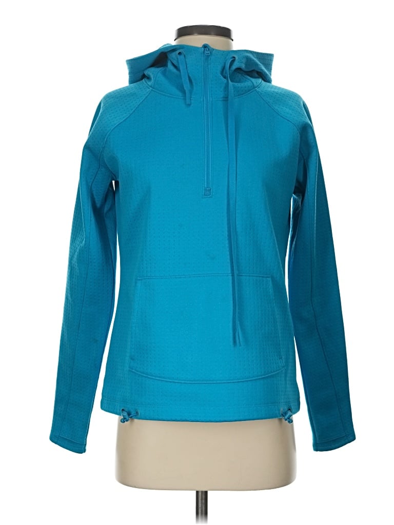 Pre-owned Athleta Fleece Jacket In Teal