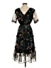 Lapis 100% Polyester Floral Black Cocktail Dress Size S - photo 2
