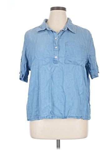 Kathy Ireland 3/4 Sleeve Button-Down Shirt (view 1)