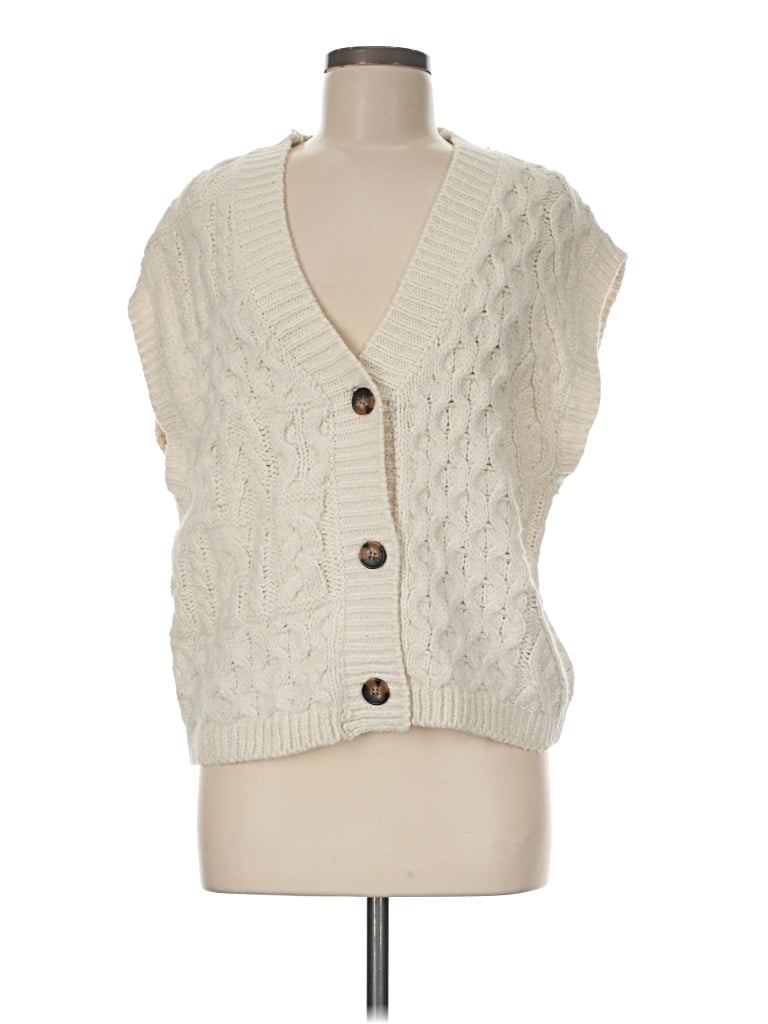 Pre-owned Primark Sweater Vest In Ivory